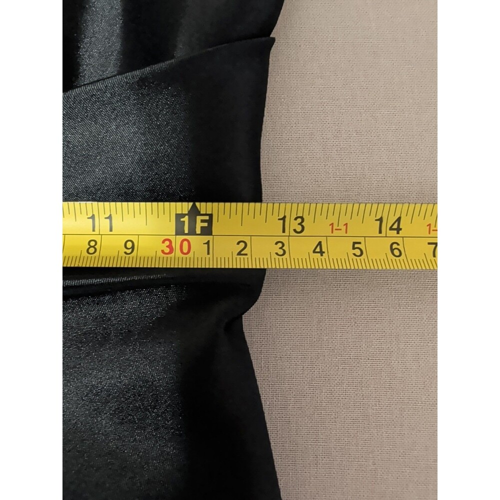 Women's Size Small Black Satin Halter Neck Formal Dress Evening Gown - Picture 9 of 12